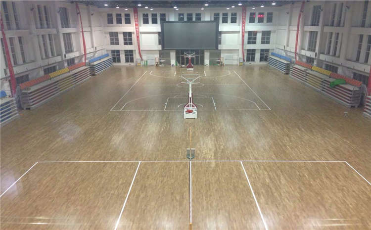 硬木企口籃球場地木地板雙層龍骨結(jié)構(gòu)