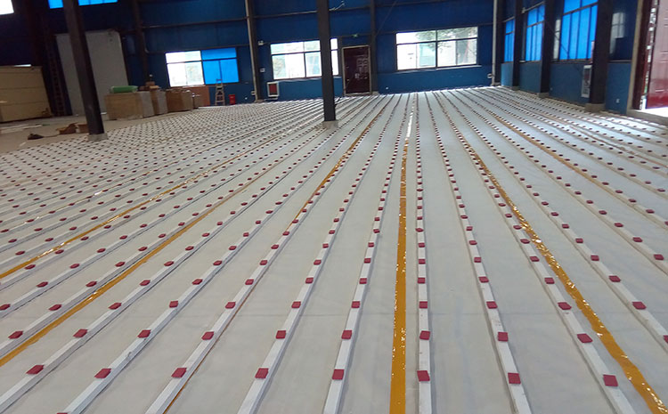 20厚NBA籃球場(chǎng)木地板單層龍骨結(jié)構(gòu)