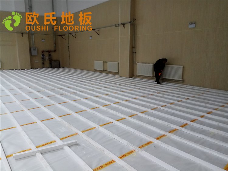 北京門(mén)頭溝上悅居配套中學(xué)籃球館木地板