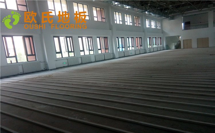 北京順義區(qū)趙全營鎮(zhèn)天順小學籃球館木地板圖片