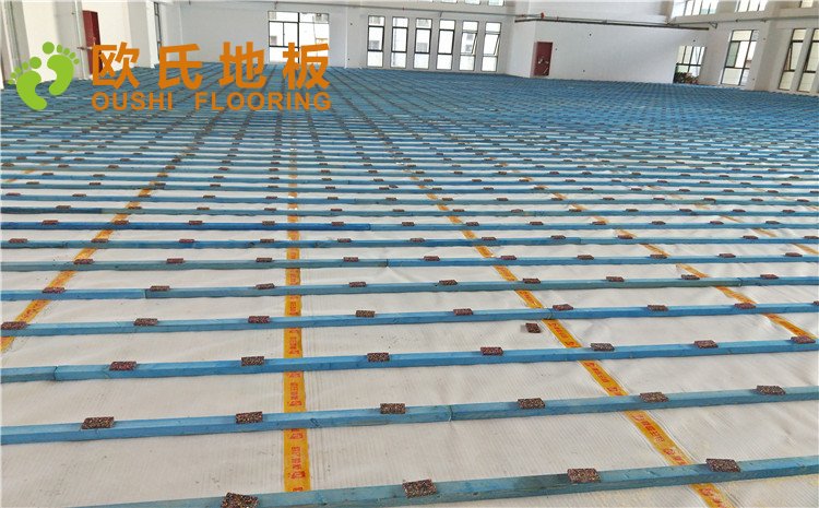 安徽合肥肥西縣上派中心學(xué)校體育館木地板案例